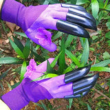 Guantes De Jardinería Con Garras, Guantes De Trabajo De Protección Para Exteriores Impermeables Y Transpirables Para Excavar Y Plantar (1Pcs,Purple)