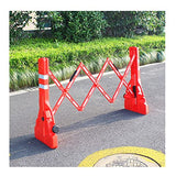 Barricada Plegable De Plástico, Valla De Tráfico Temporal Portátil (Puede Agregar Agua), Puerta De Barrera Móvil con Película Reflectores para Señalización Vial, Control La Multitud