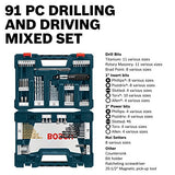 Bosch MS4091 - Juego Mixto de Brocas y Puntas de Atornillado de 91 Piezas