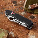 Victorinox Swiss Army - Cuchillo de bolsillo con una sola mano (negro), 111 mm