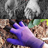 Guantes De Jardinería Con Garras, Guantes De Trabajo De Protección Para Exteriores Impermeables Y Transpirables Para Excavar Y Plantar (1Pcs,Purple)