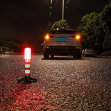 Twinkle Star - Kit de bengalas de emergencia LED estroboscópicas de seguridad para carretera con base magnética, soporte desmontable, caja de almacenamiento sólida (juego de 4)