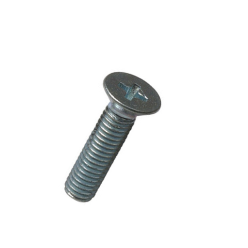 Tornillo Caabeza Plana  Phillips Metrico Galvanizado M2 x 12