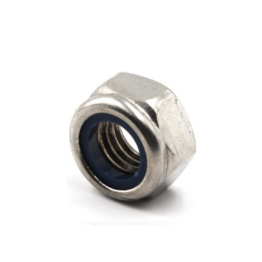Tuerca de Seguridad Inserto de Nylon Métrica Inoxidable M5-0.80
